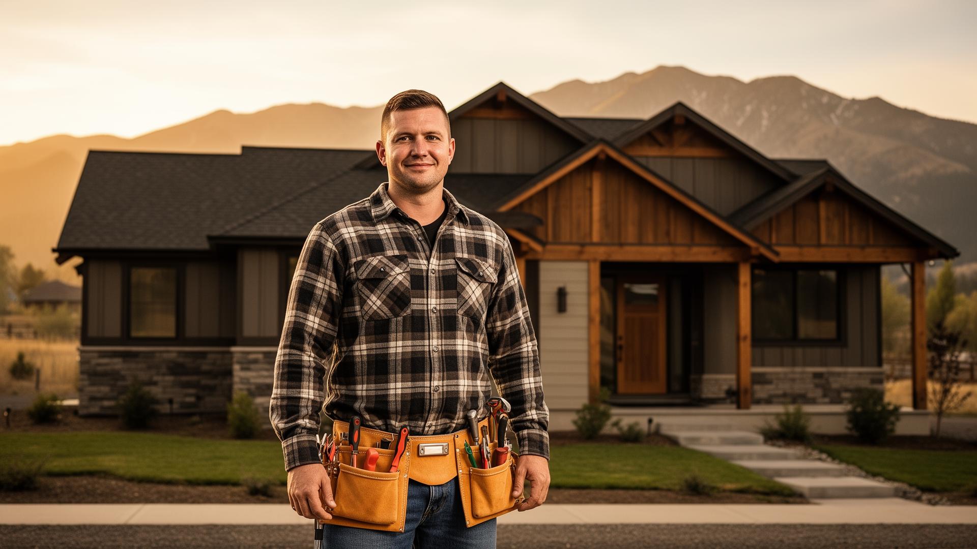 North Star contractor in front of a finished Ellensburg home